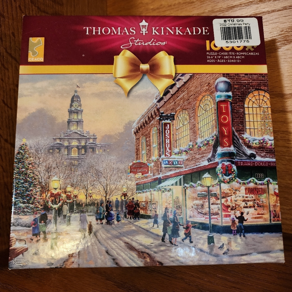 Thomas Kinkade A Christmas Wish Jigsaw Puzzle 1000 Pieces 26.6" x 19"